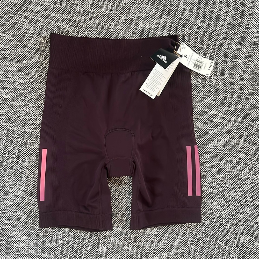 Adidas burgundy cycling tights